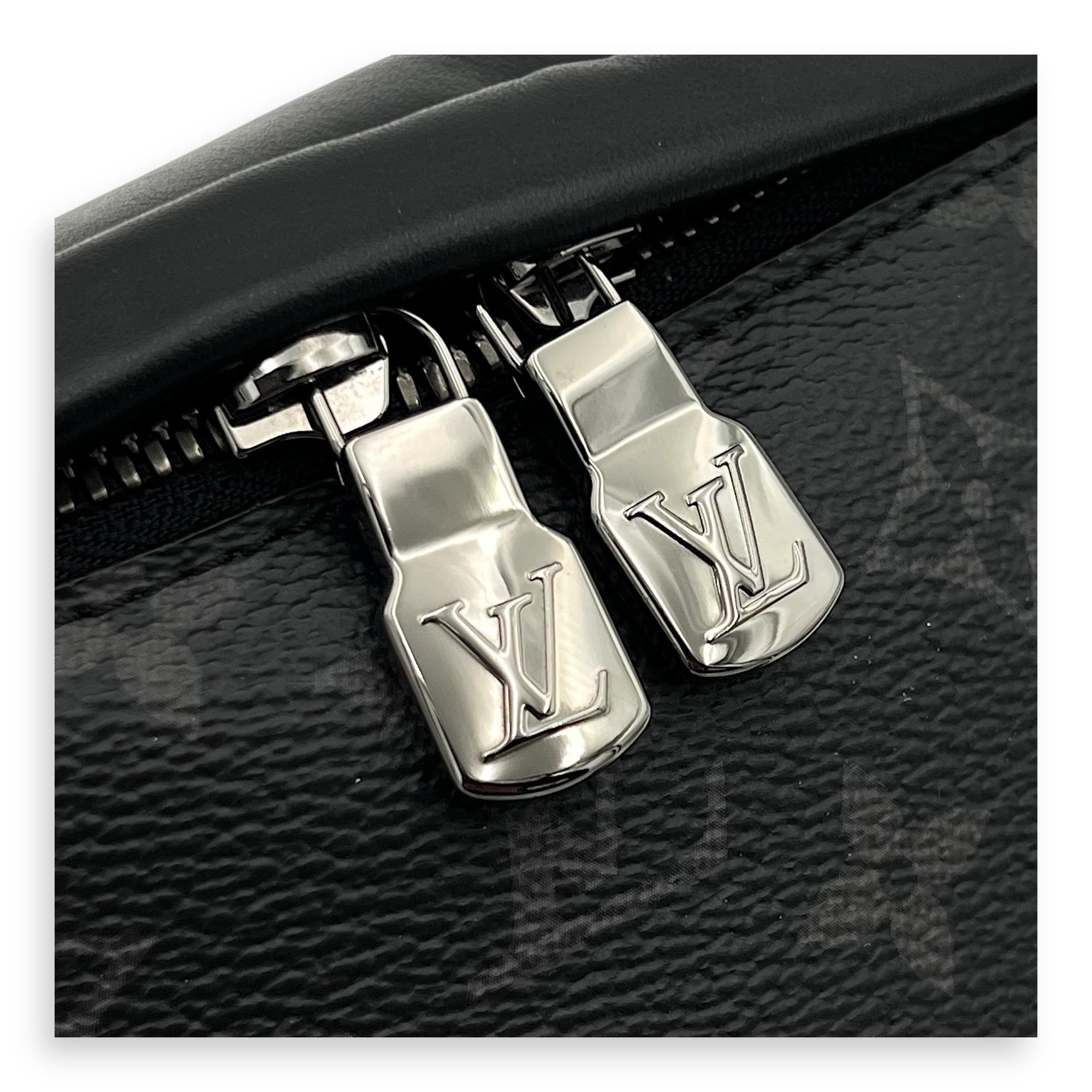 Discovery Bumbag Black in Monogram Coated Canvas, Silver hardware - Image 7